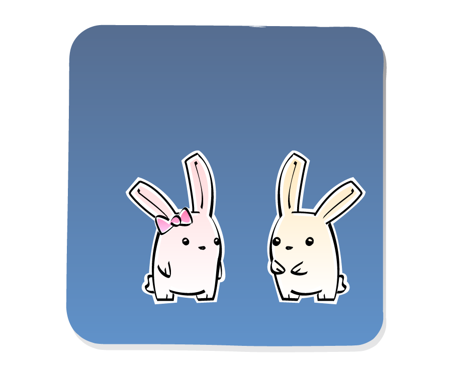 Panel 1: Bunny Girl and Bunny stare at each other.
