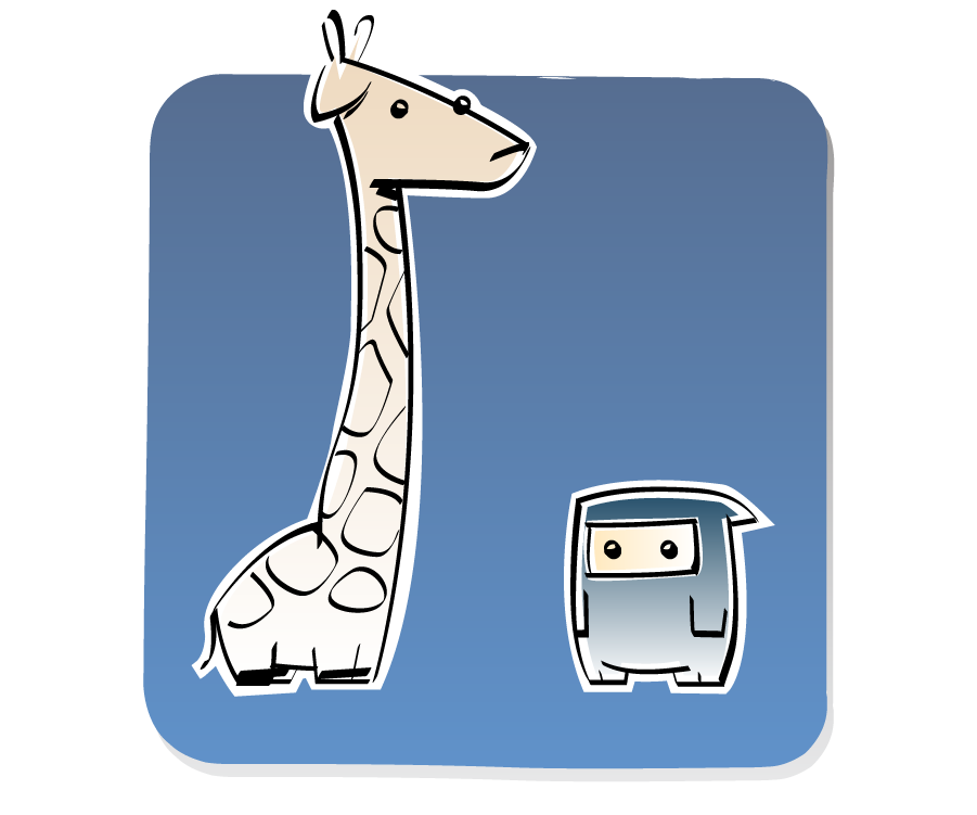 Panel 2: Giraffe and Ninja stand in awkward silence.