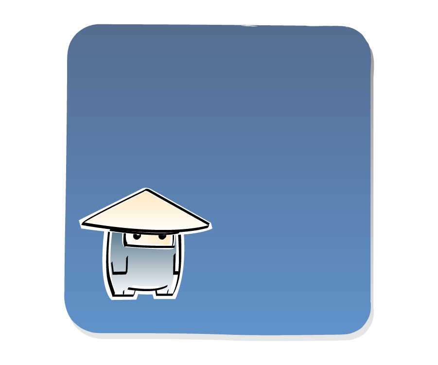 Panel 2: Ninja standa alone, wearing a hat.