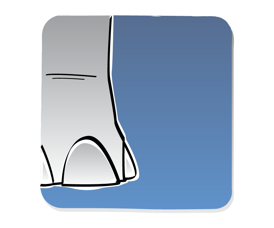 Panel 2: Dinosaur's foot stays in place.