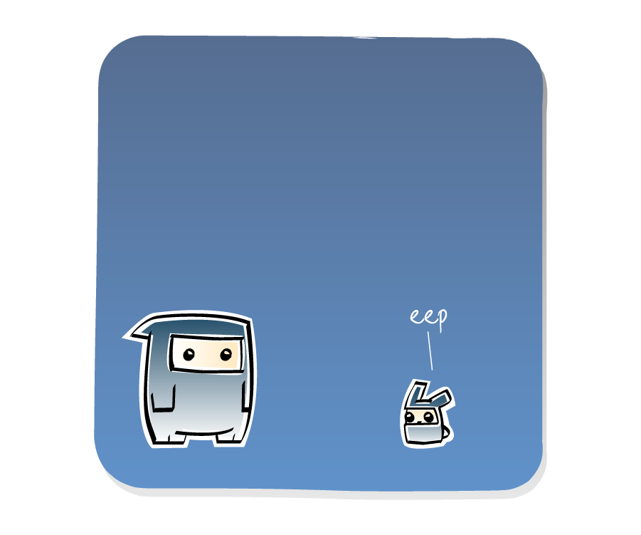 Panel 2: Ninja listens as the Eep responds. Eep says: "eep"
